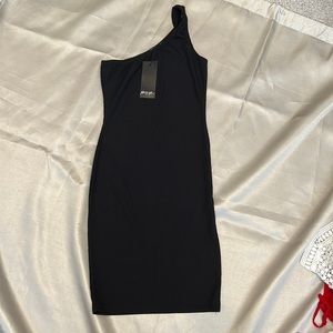NWT Nasty Gal aBlack One Shoulder Bodycon Mini Dress☕️